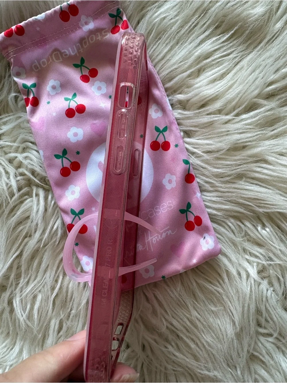 Loopy Case Cherry Cute X Krista Horton Collab Cherries & Bows iPhone 14 Pro Max